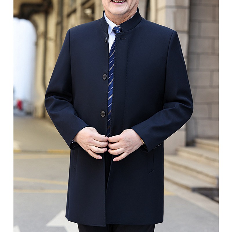 楽天市場】メンズ コート ミドル丈 ビジネス 立ち襟 シニアアウター