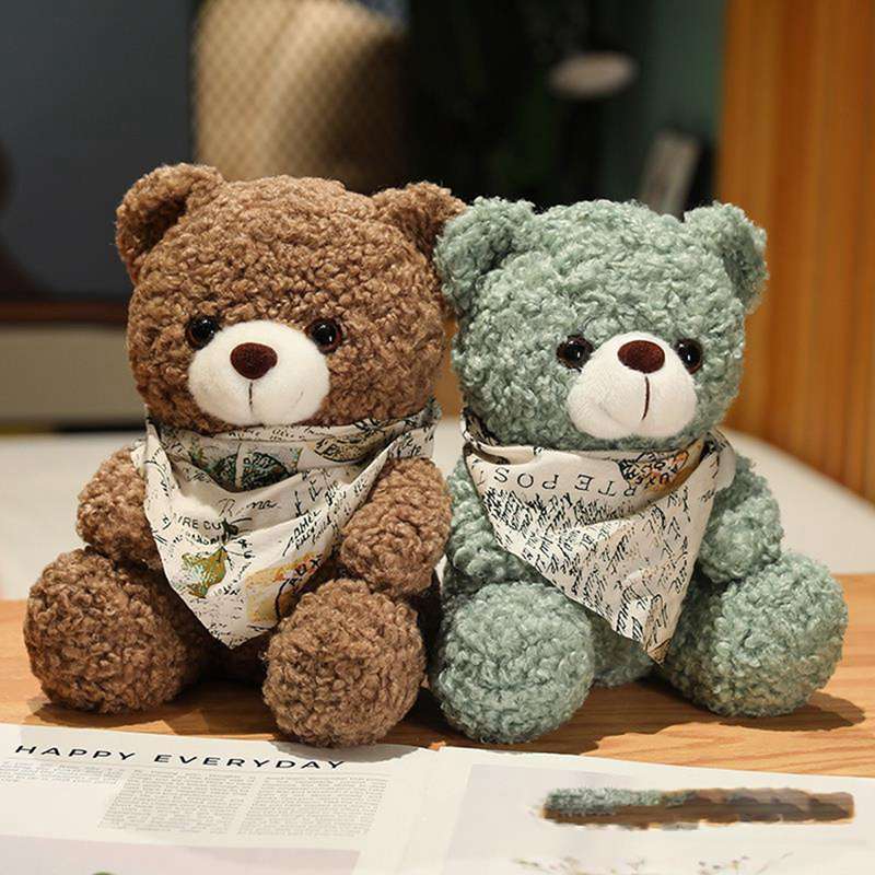 楽天市場】熊ぬいぐるみ ふわふわ インテリア くま スカーフ飾り