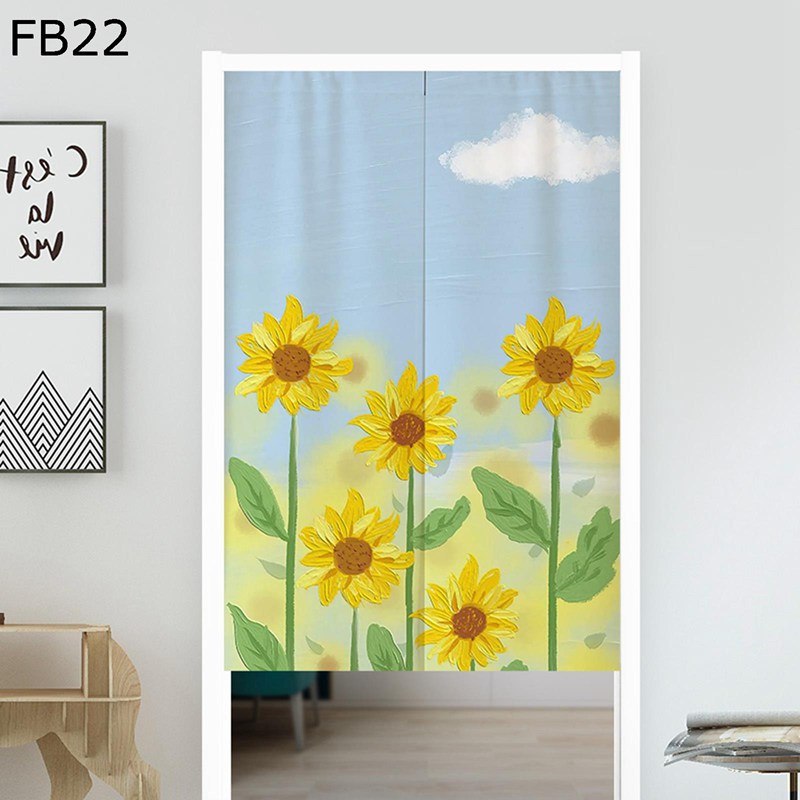 楽天市場】のれん 暖簾 両開き 絵画 月 空 花柄 風景 目隠し 突っ張り