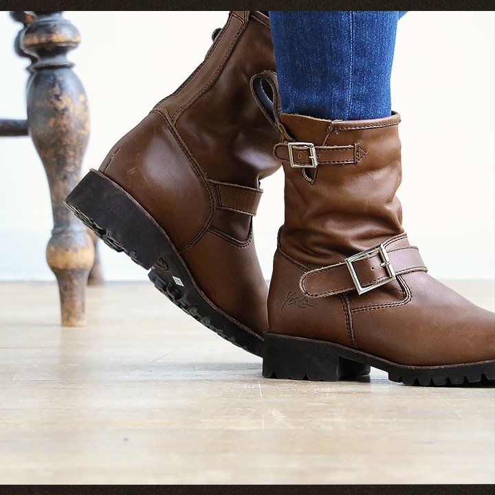 楽天市場】エンジニアブーツ 本革 ショート ミドル ブーツ レザー