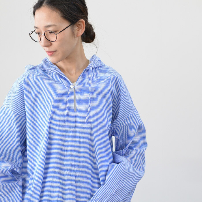 楽天市場】prit プリット エアリーコットン フードプルオーバーシャツ