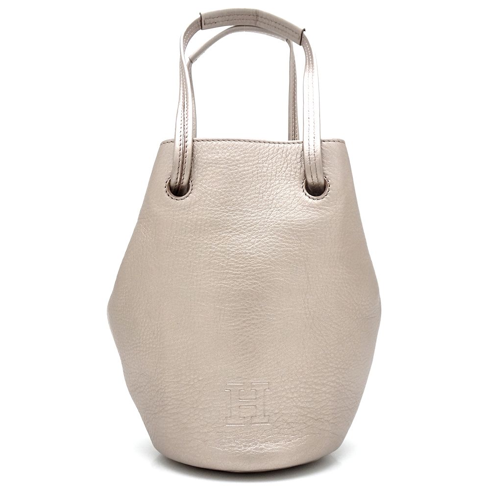 楽天市場】HIROFU ヒロフ ハンドバッグ レザー シャンパンゴールド