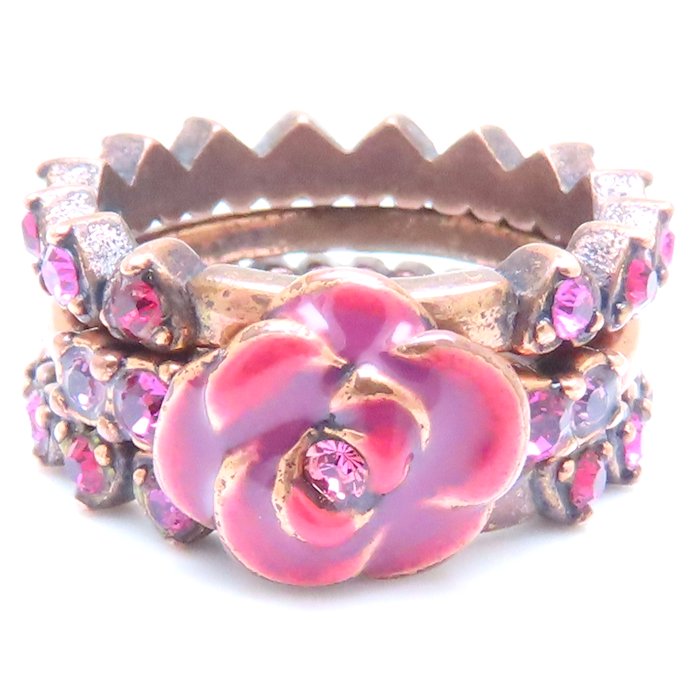 楽天市場】ANNA SUI アナスイ ローズ リング 指輪 3連 3本組 ライン