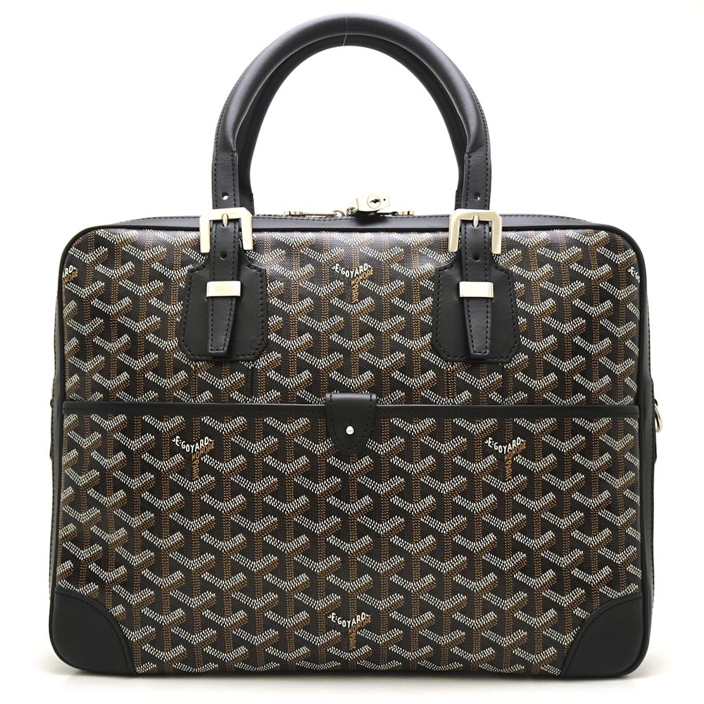 楽天市場】ゴヤール GOYARD アンバサードPM PVC×レザー 黒 ブラック