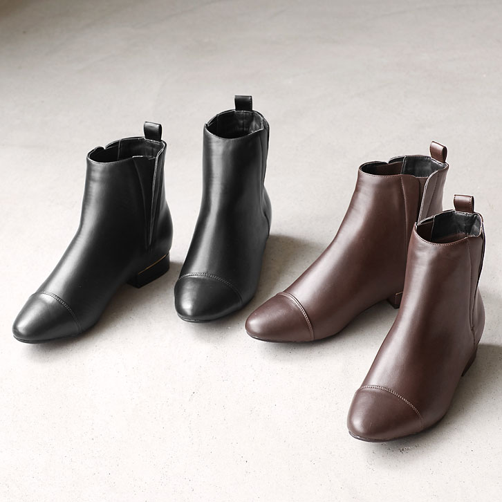 楽天市場】ゴールドライン入り サイドゴアブーツ☆ ゴールドライン