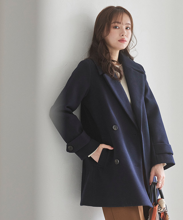 楽天市場】メルトンPコート ☆ Pコート ピーコート アウター ミドル丈