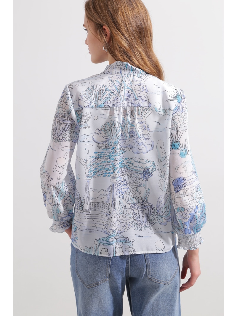 楽天市場】【SALE／50%OFF】◇ノーティカルプリントブラウス