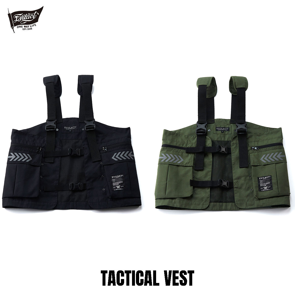 楽天市場】☆送料無料☆EVILACT(イーブルアクト) TACTICAL VEST 2色