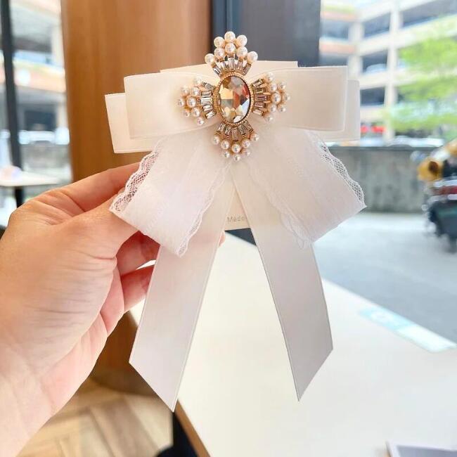 楽天市場】SALE アウトレット 1800円→ リボンBrooch【ホワイト