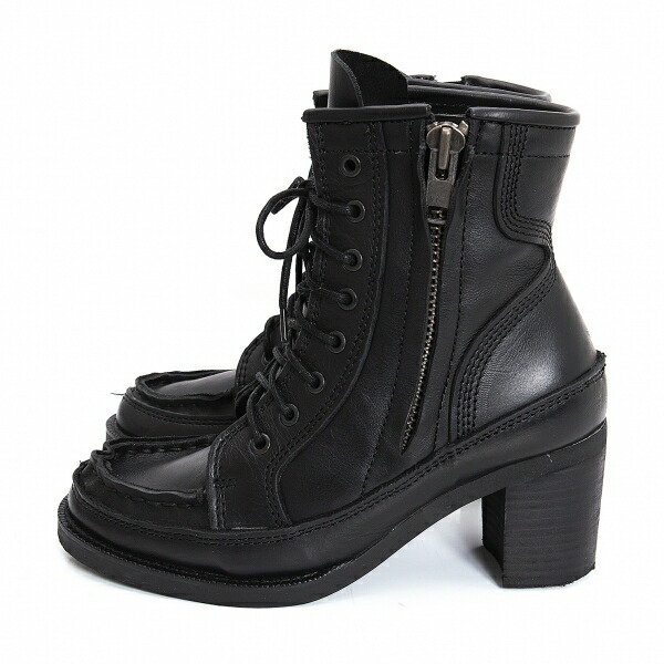 楽天市場】【中古】 ズッカzucca レザーサイドジップレースアップ