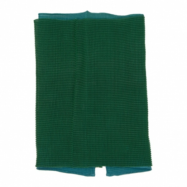 タグ無し商品 PLEATS PLEASE バイカラープリーツスヌード 緑水色 タグ