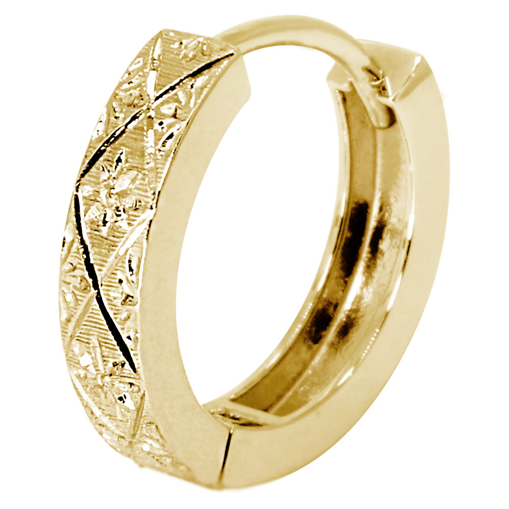 楽天市場】ピアス k18 18金 メンズ フープピアス 片耳用 中折れ