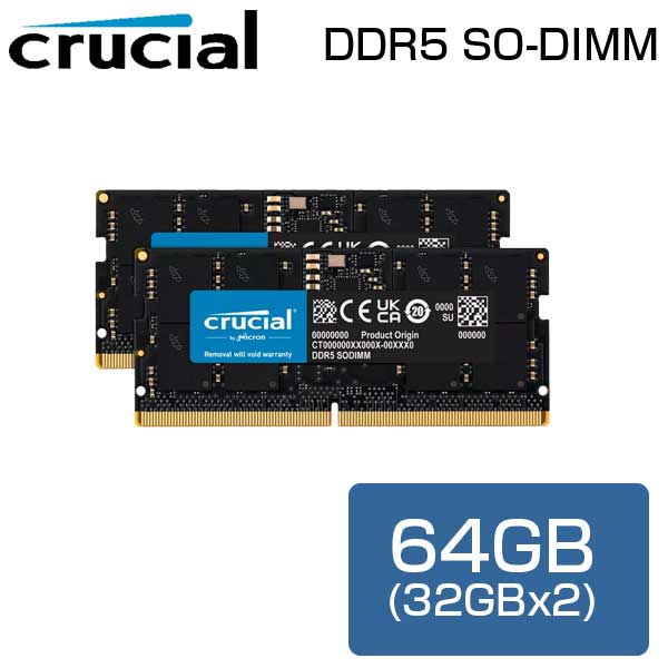 Crucial 32GB DDR5-5600 SODIMM」の人気商品一覧 | 安い商品を通販