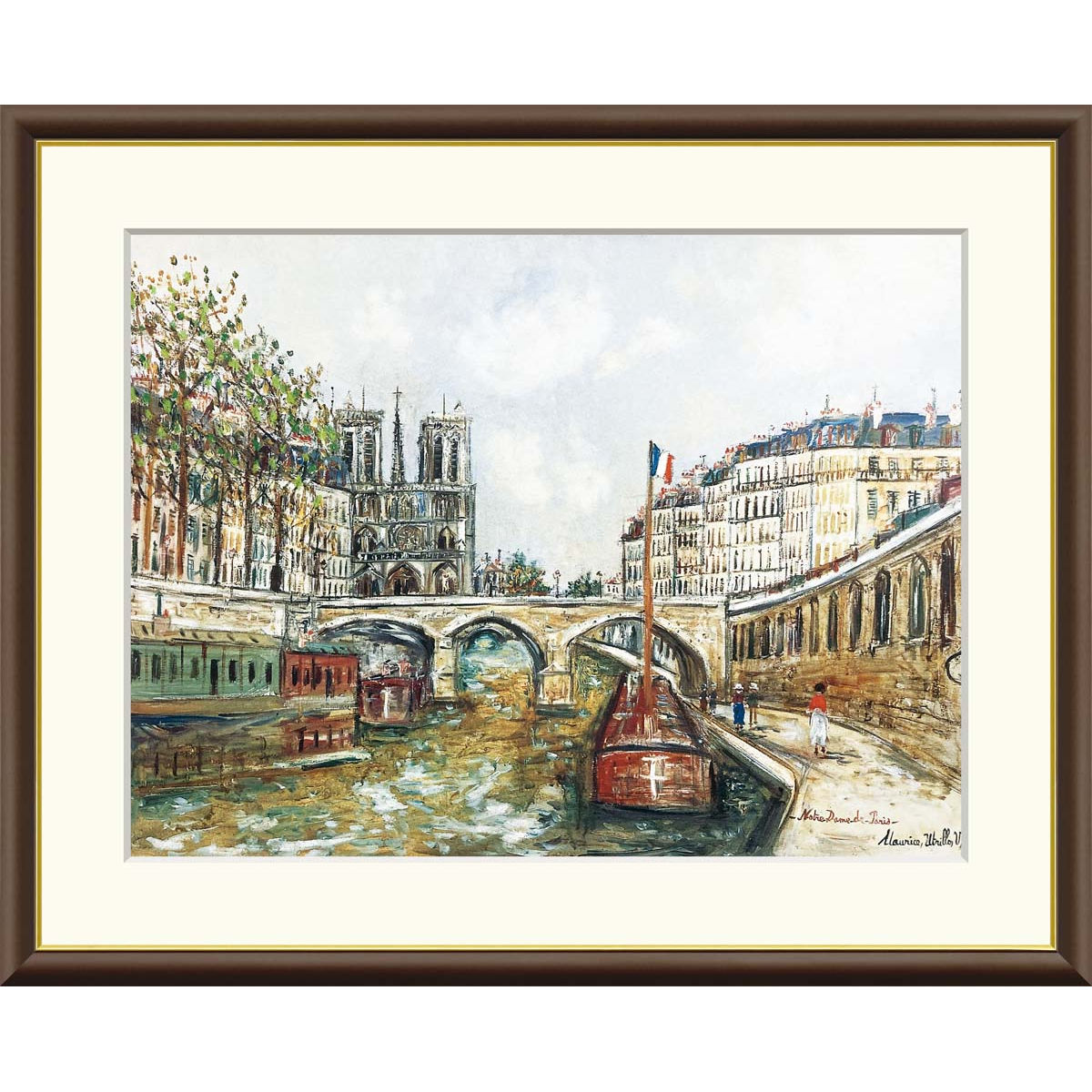 楽天市場】絵画 世界の名画 パリのノートルダムとセーヌ川 モーリス