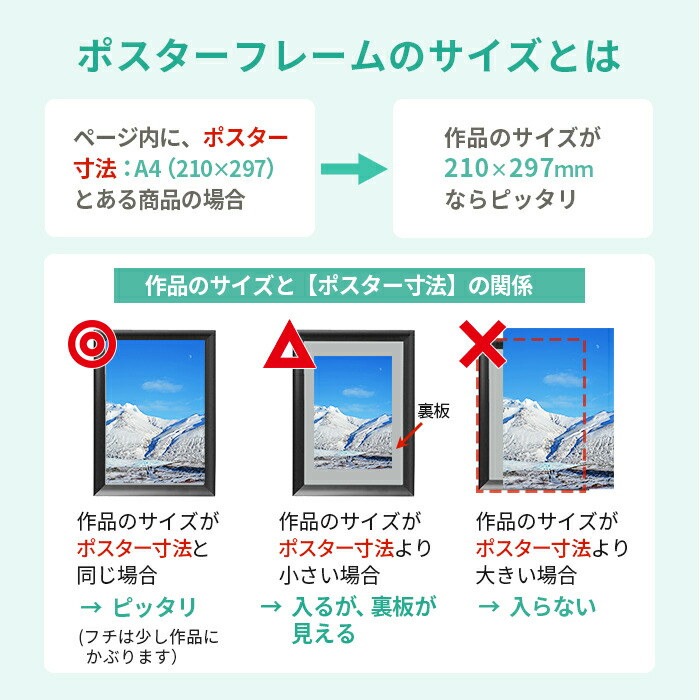 楽天市場】ポスターフレーム B2 サイズ 515×728mm 51.5×72.8cm ニュー