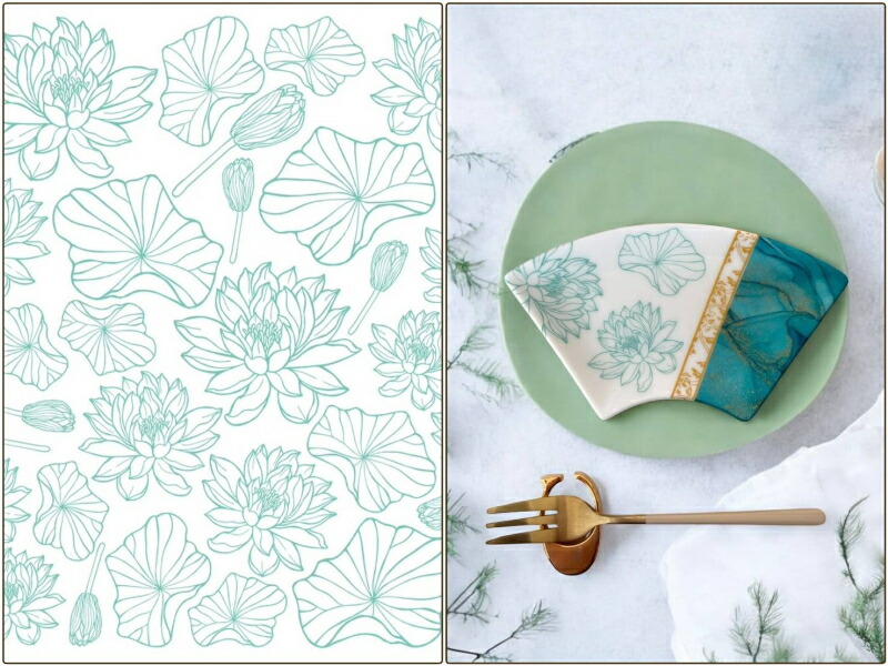 楽天市場】ポーセラーツ 転写紙【白磁用】ロータスフラワー転写紙