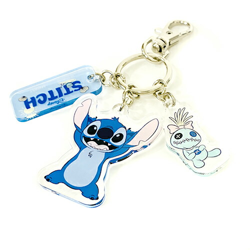 楽天市場】スティッチ 3連 アクリル キーホルダー SB ブルー 20188