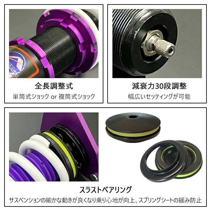 楽天市場】【SUPER SPEC】 車高調キット HONDA JA4 トゥデイ専用 2WD