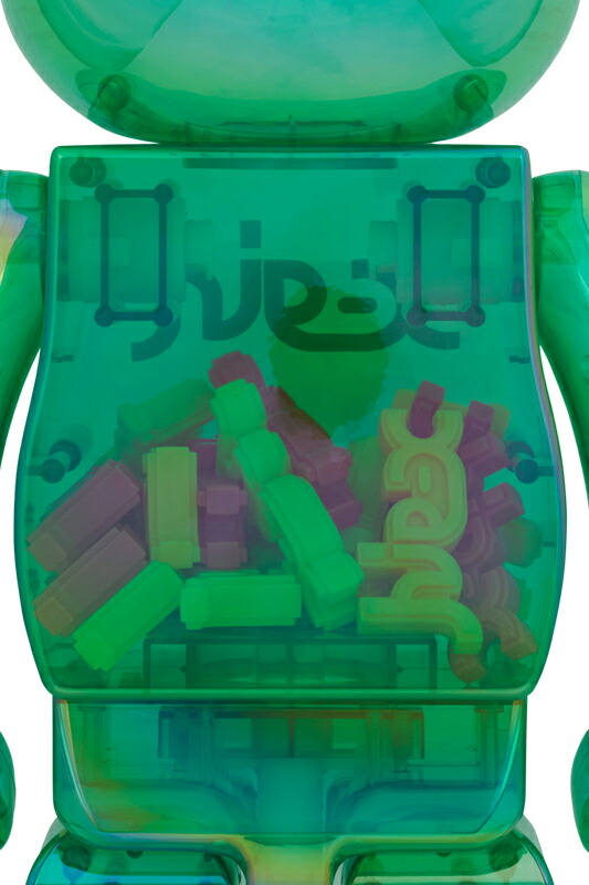 楽天市場】BE@RBRICK X-girl CLEAR GREEN Ver. 1000％ : MEDICOM TOY TOKYO