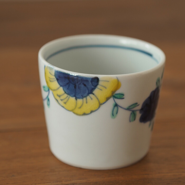 楽天市場】九谷青窯 高原真由美 色絵舞い花 蕎麦猪口 / くたにせいよう