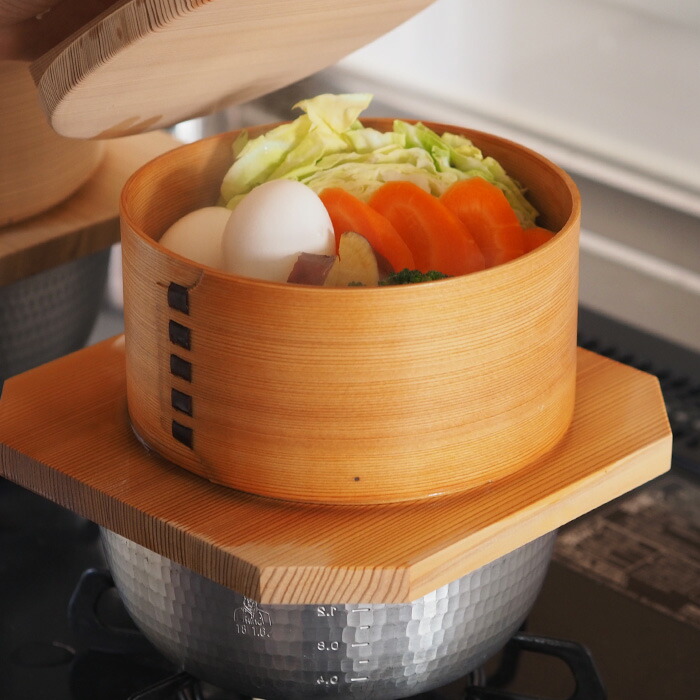 木製和せいろ 3段 古道具 古民具 大型 蓋なし 蒸し器 セイロ 30cm