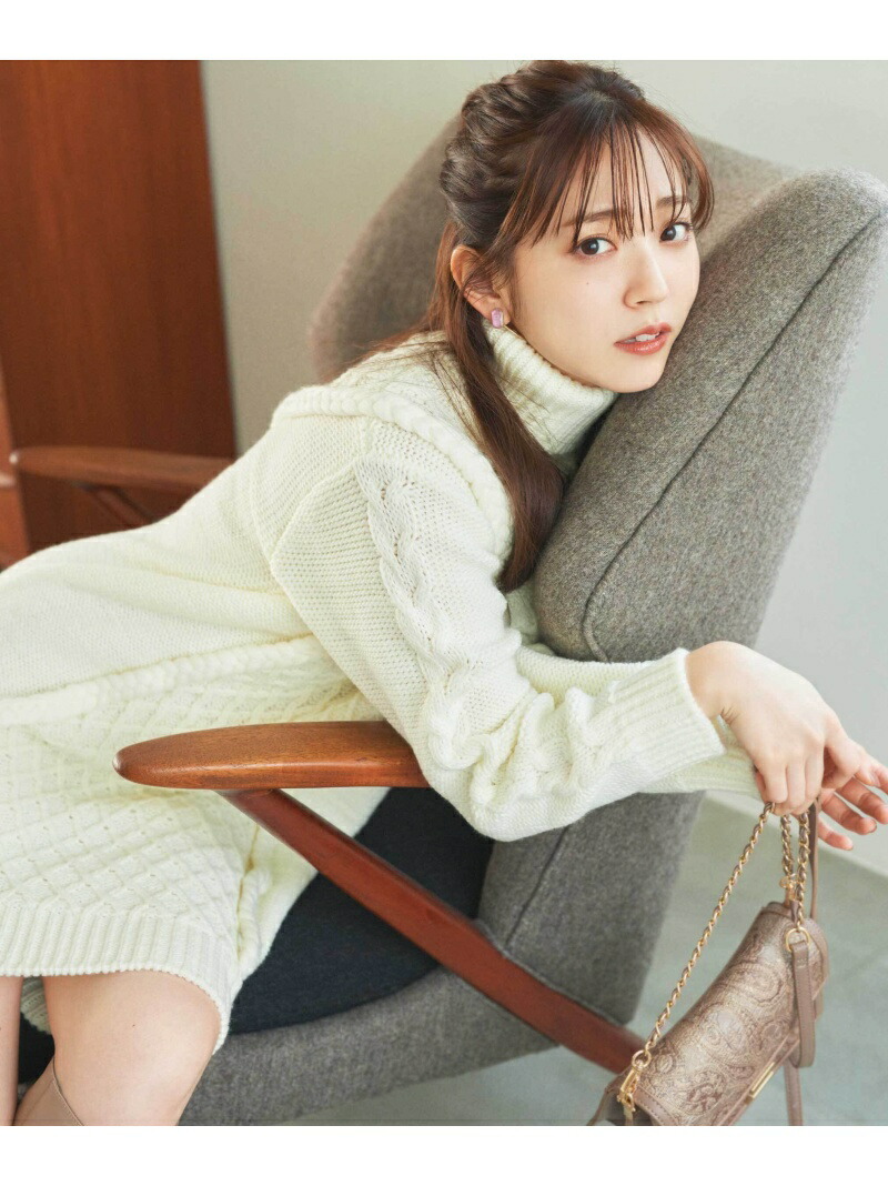 楽天市場】【SALE／30%OFF】＜EDIT COLOGNE＞三つ編みニットワンピース