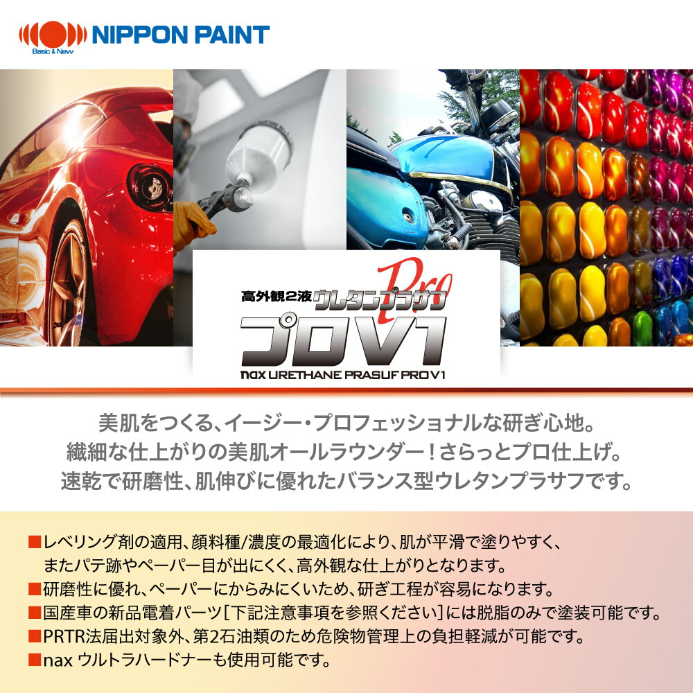 楽天市場】naxウレタンプラサフ プロV1 ホワイト 1kgセット/日本