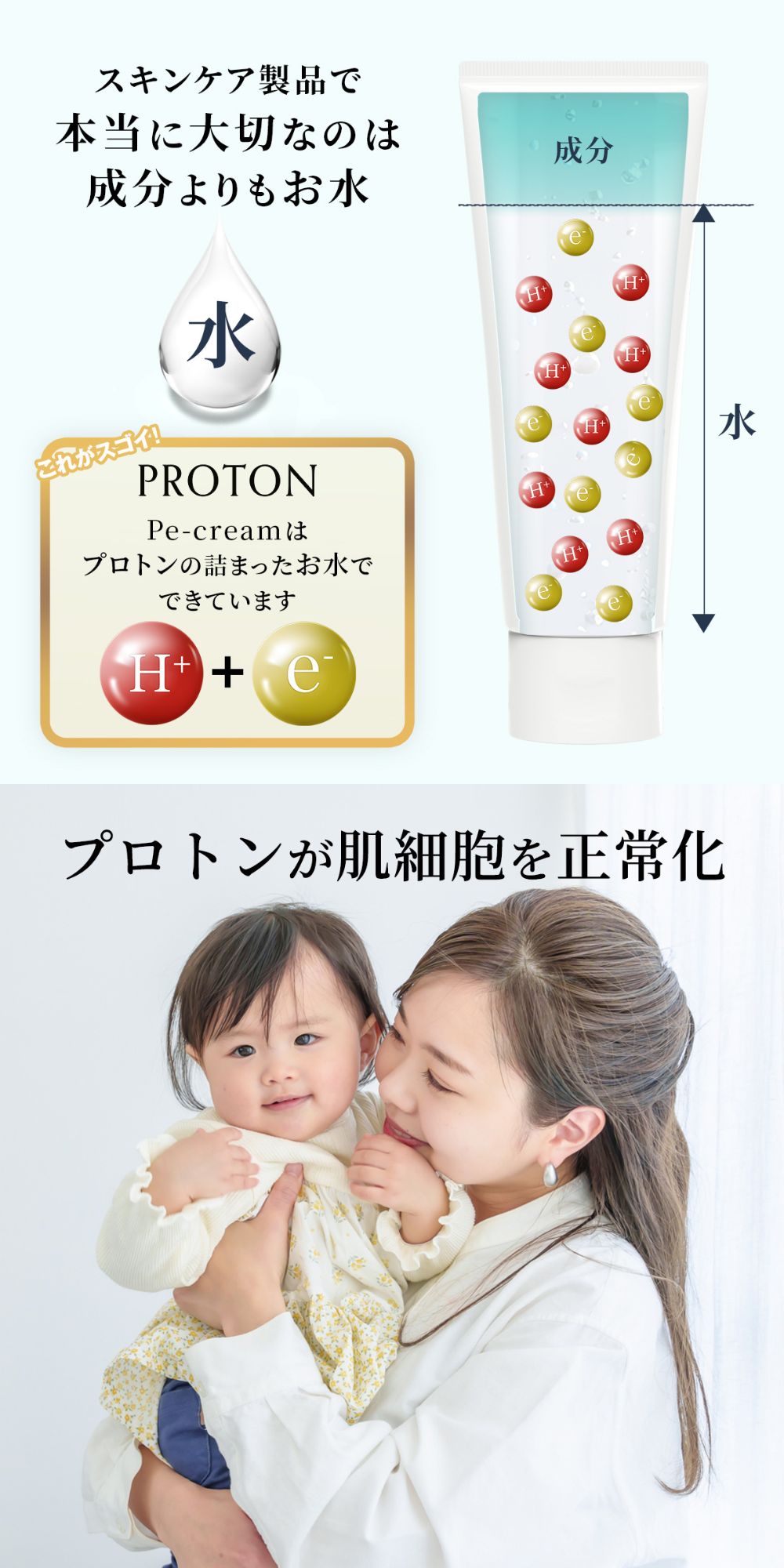 楽天市場】プロトン水 Peケアセット 150ml×2 100g スキンケア 無添加