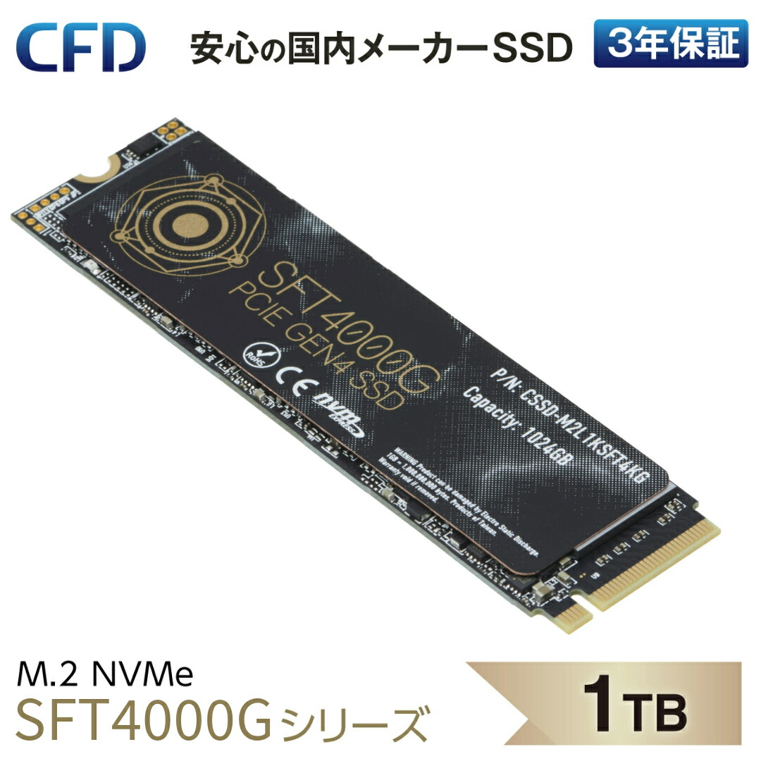 楽天市場】m.2 1tb nvme pcie ssd class 40の通販