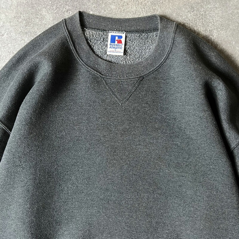 楽天市場】90s USA製 RUSSELL 無地 前V スウェット トレーナー L / 90
