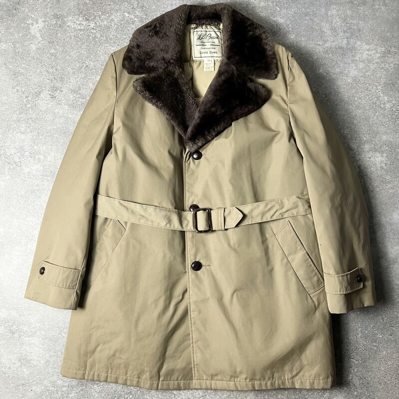 楽天市場】60s 70s 筆記体タグ LLBean 襟ボア グース ダウン コート 44
