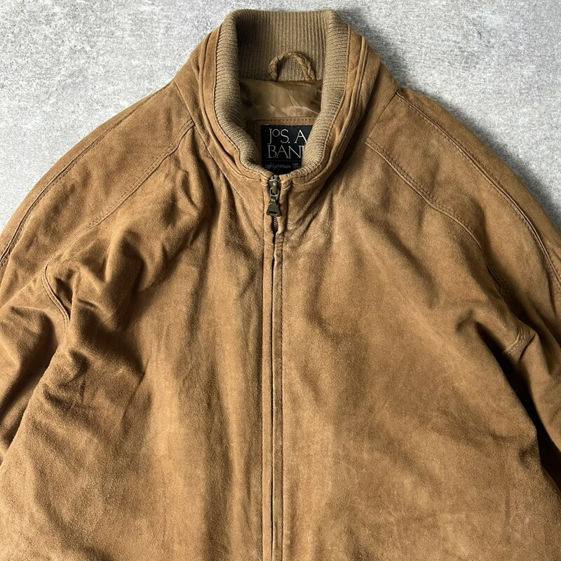 楽天市場】90s Jos.A.Bank サテン ライナー付き 本革 スエード レザー