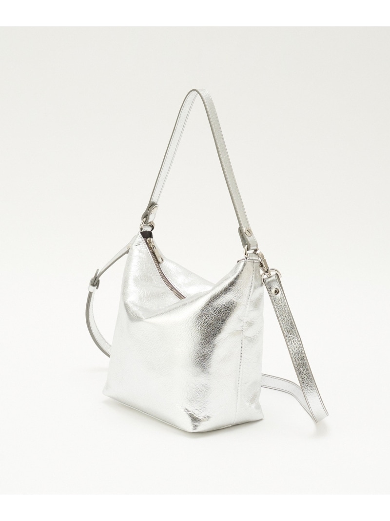 楽天市場】ソフトレザーシンプルショルダーバッグ[silver] russet