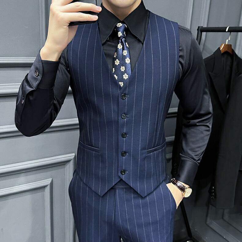 楽天市場】スリーピーススーツ メンズ 防シワ ストライプ 柄 ビジネス