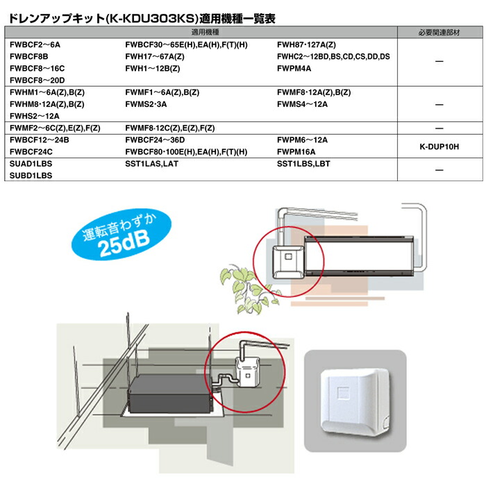 楽天市場】(LINEクーポン有)オーケー器材 K-KDU303KS ドレンアップ