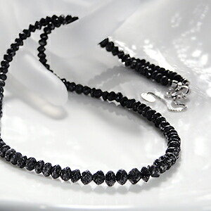 楽天市場】【K18WG】ブラックダイヤモンドネックレス50ctアップ【A