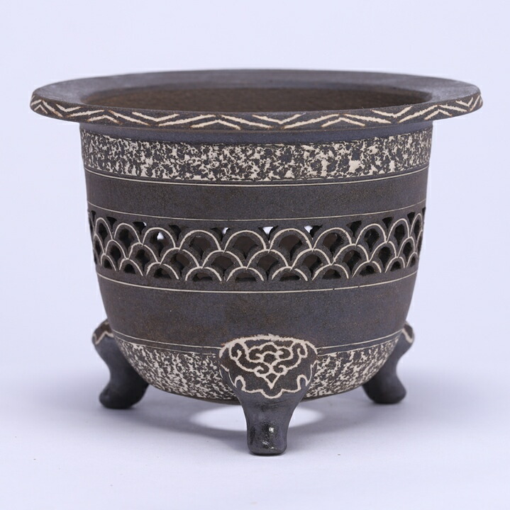 楽天市場】千野鉢 青海波透かし象嵌 富貴蘭鉢 : フェニックスガーデン