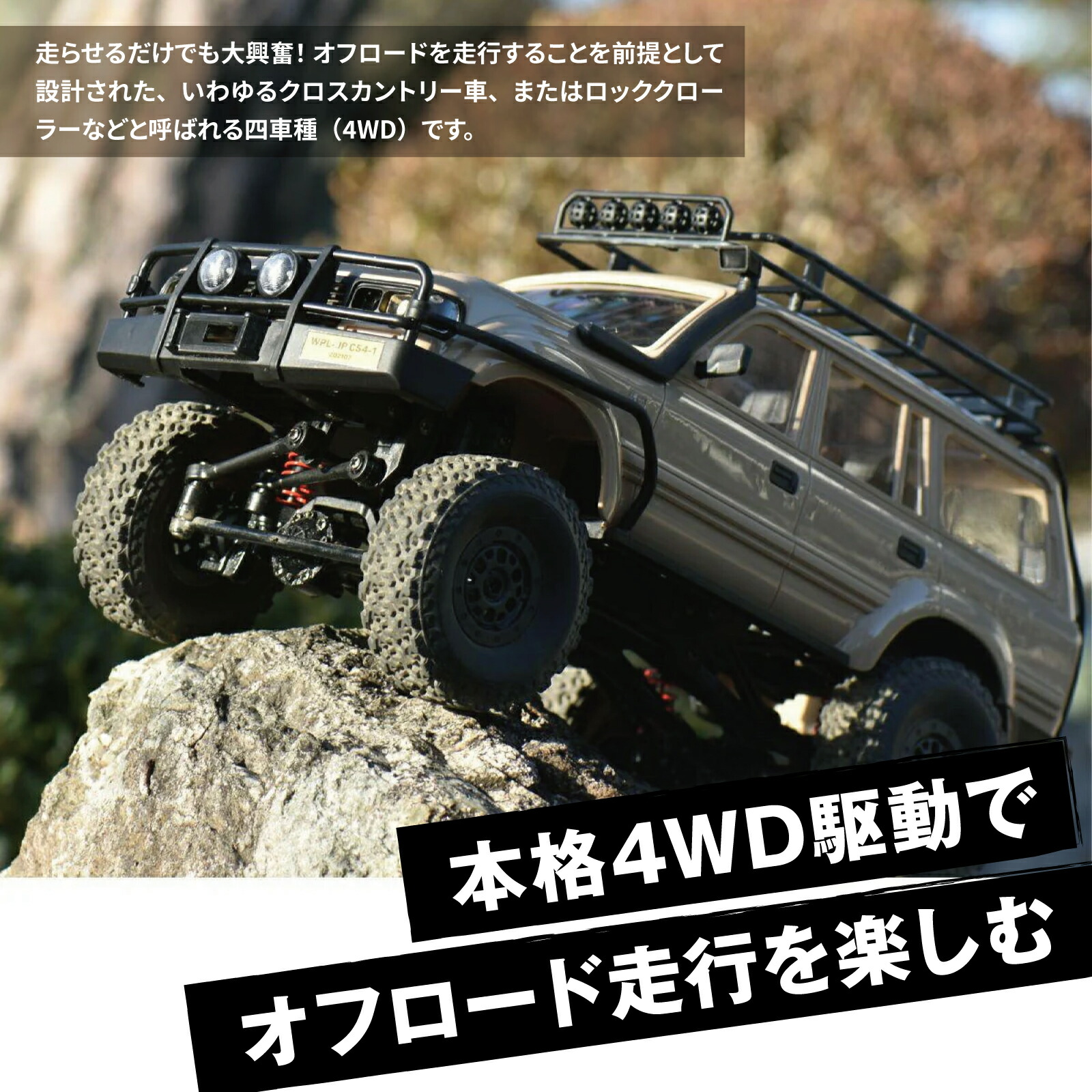 楽天市場】WPL JAPAN アウトドアラジコン C54-1 RTR（コヨーテ）1/16