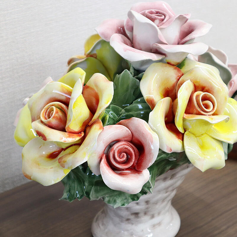 楽天市場】イタリア製 陶花ハンドメイド オブジェ クラシック