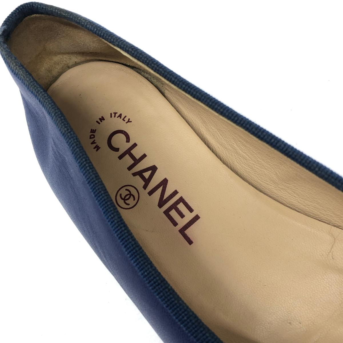 楽天市場】CHANEL シャネル バレエシューズ 35 1/2C G02819 ゴールド