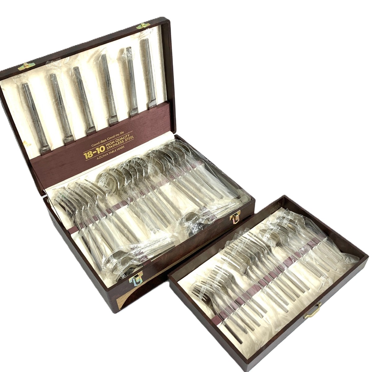 楽天市場】AZUMA アズマ 18-10ステンレス カトラリー 48本セット