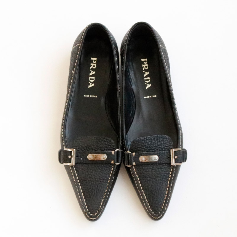 楽天市場】【中古】PRADA プラダ 靴 フラット シューズ レディース