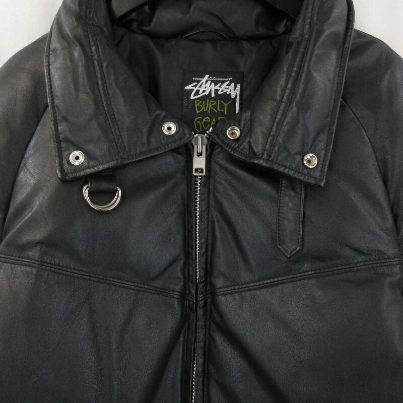楽天市場】【中古】STUSSY ステューシー レザーダウンジャケット BURLY