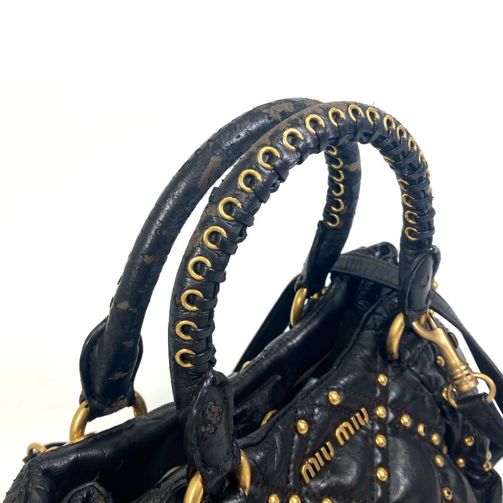 楽天市場】MIUMIU ミュウミュウ キルティング スタッズ カバン 2WAY