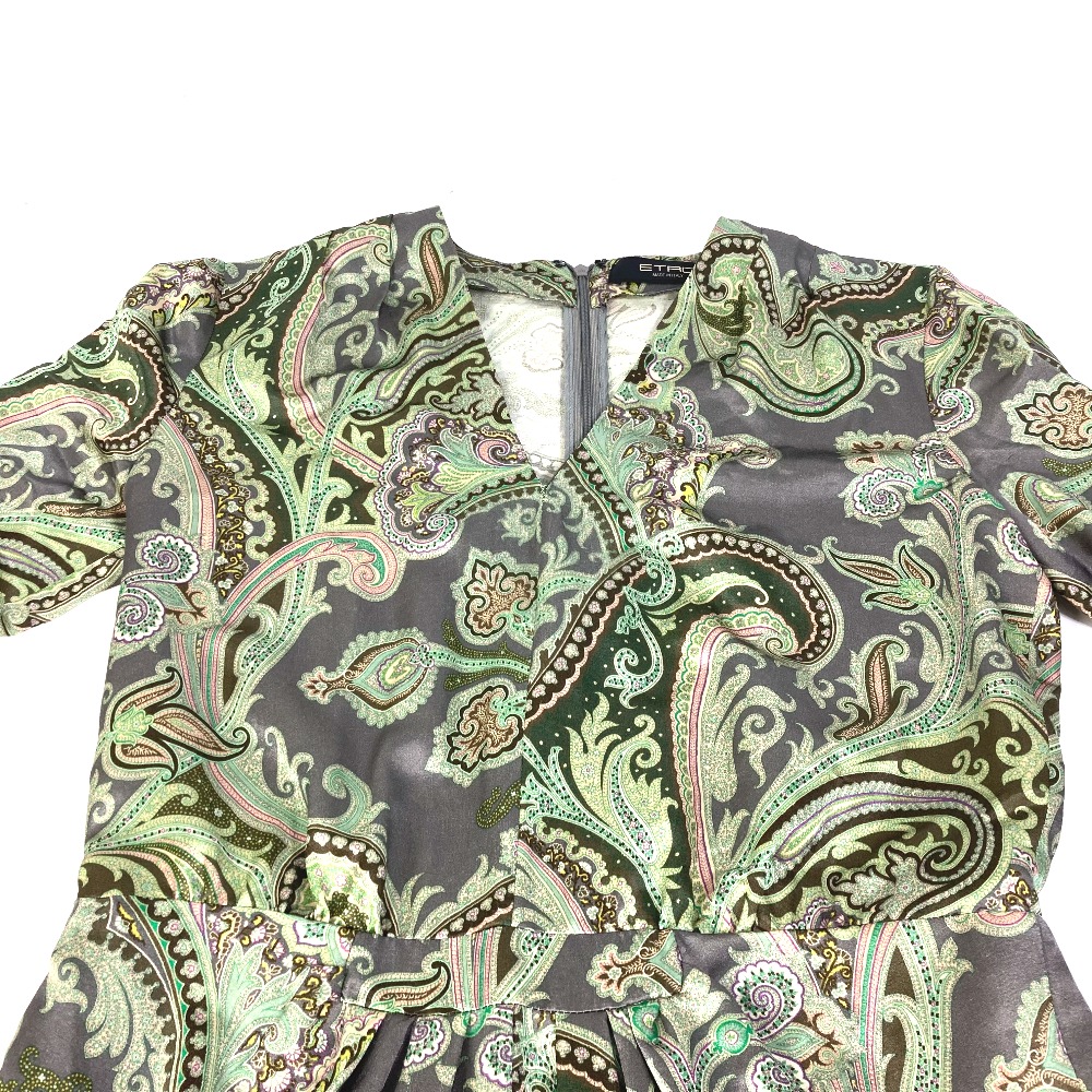 楽天市場】ETRO エトロ アパレル ペイズリー柄 袖あり ワンピース