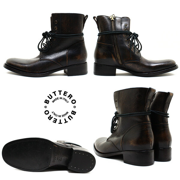 楽天市場】BUTTERO ブッテロ 日本正規品 定番7ホール・レースアップ