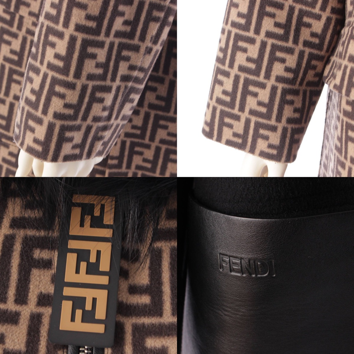 楽天市場】【フェンディ】Fendi フォックスファー ズッカ柄 シルク混
