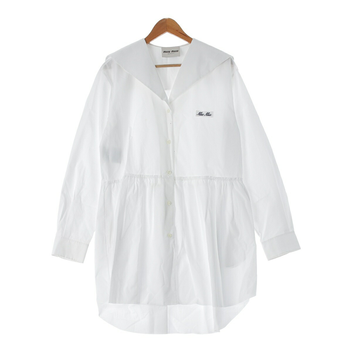 楽天市場】ミュウミュウ MIUMIU 23年 コットンポプリン セーラーカラー