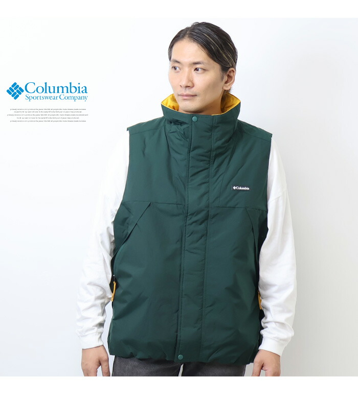 楽天市場】コロンビア ベスト（カラーグリーン）（メンズファッション