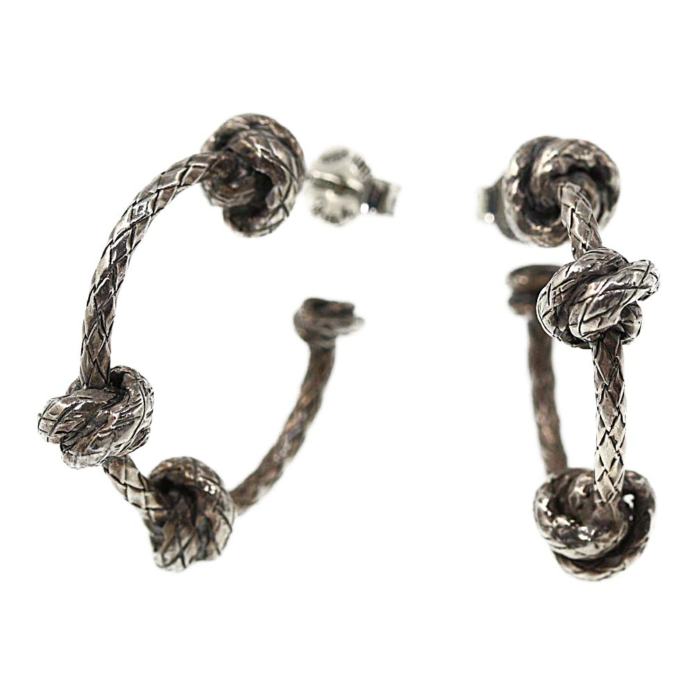 楽天市場】ボッテガヴェネタ イントレチャート ノットフープピアス